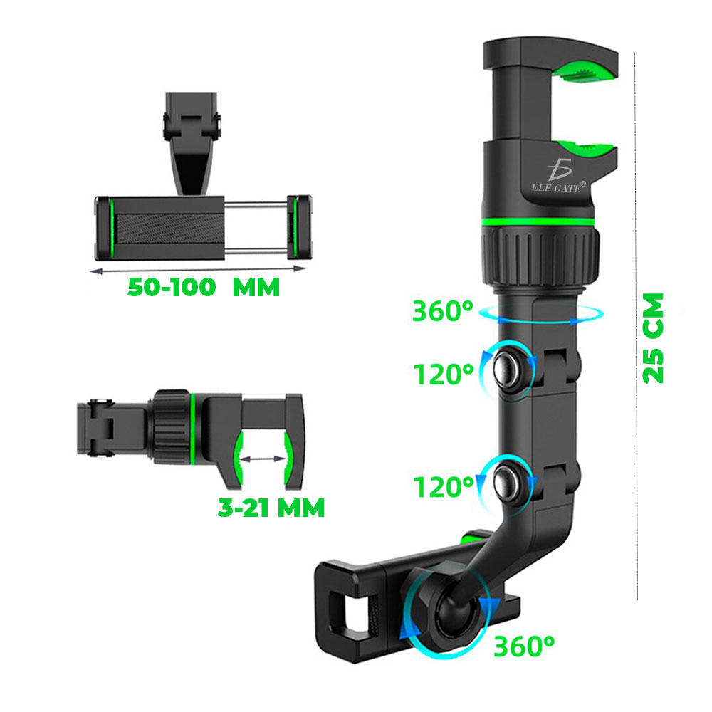 Soporte Porta Celular 360 Carro Auto Espejo Retrovisor - Image 4