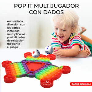 Pop It De Juguete Sensorial de Silicona Con Dados
