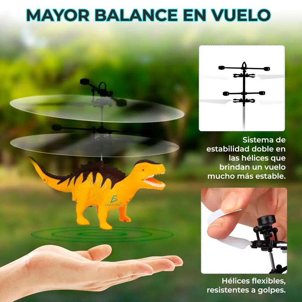 Juguete Dron Dinosaurio Control Sensor Recargable