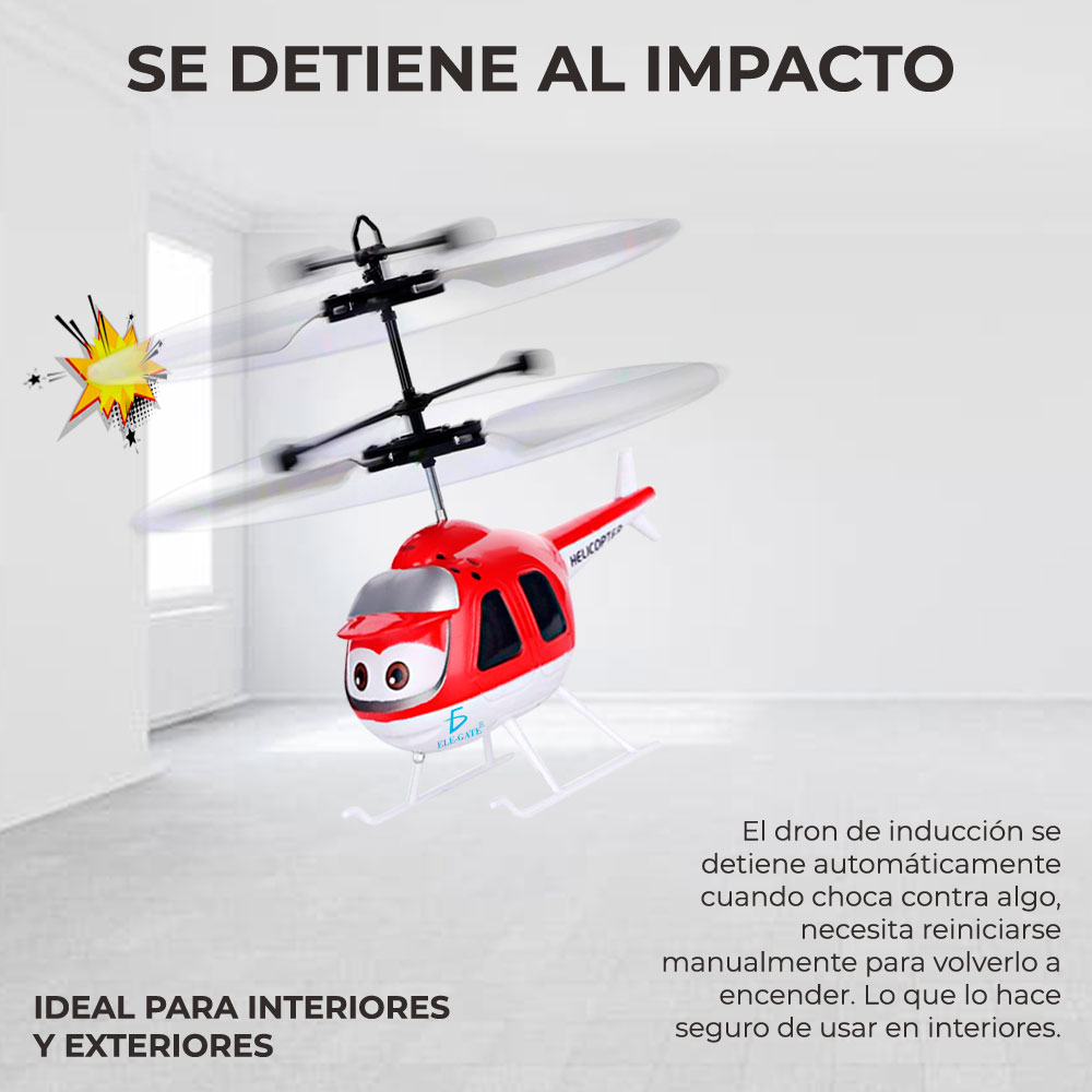 Juguete Dron Helicóptero Control Sensor Recargable