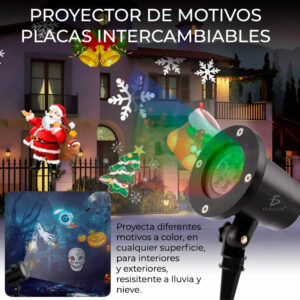 Lámpara Proyectora 5 Motivos Para Decoración Navideña