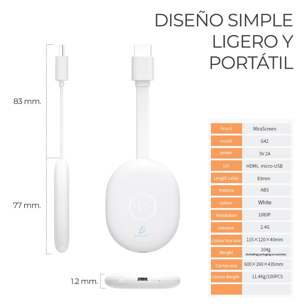 Chromecast Mirascreen Anycast 4K Wifi HDMI Google TV