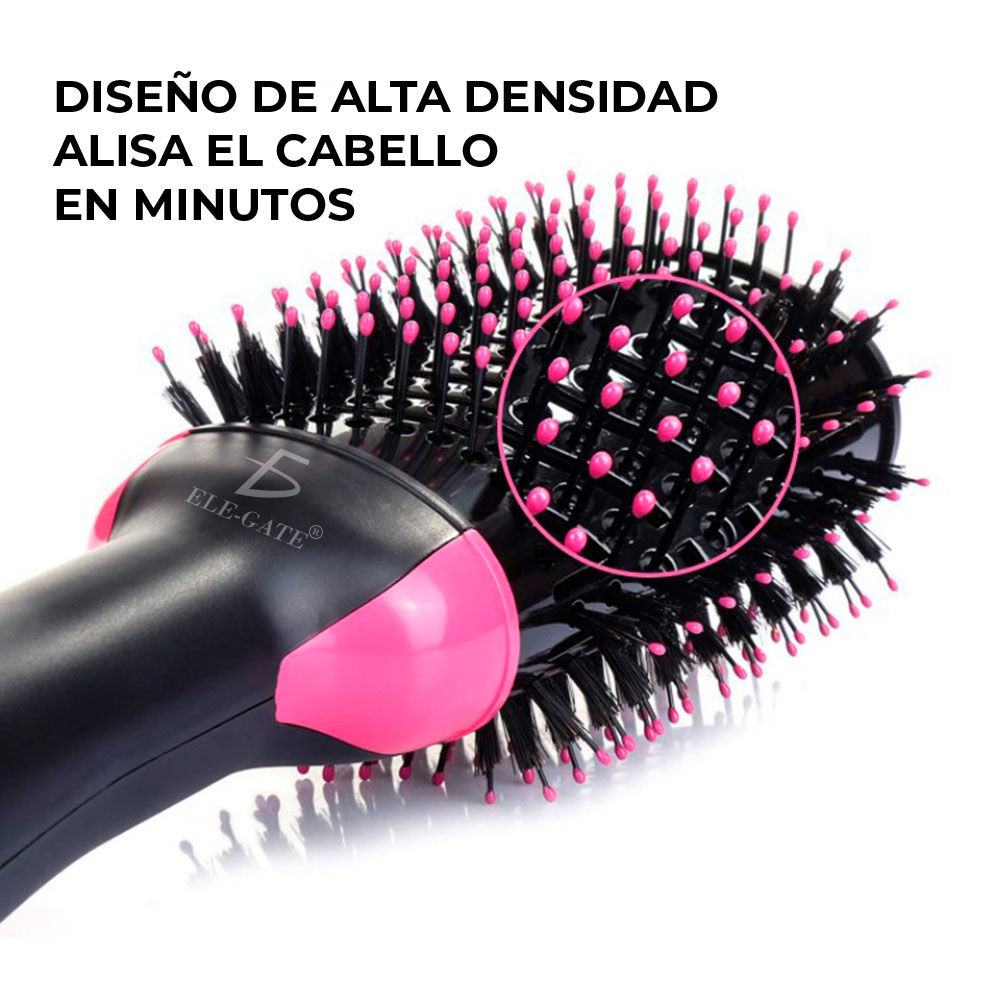 Cepillo Secador Cabello Electrico Alisador Rizador 3 En 1