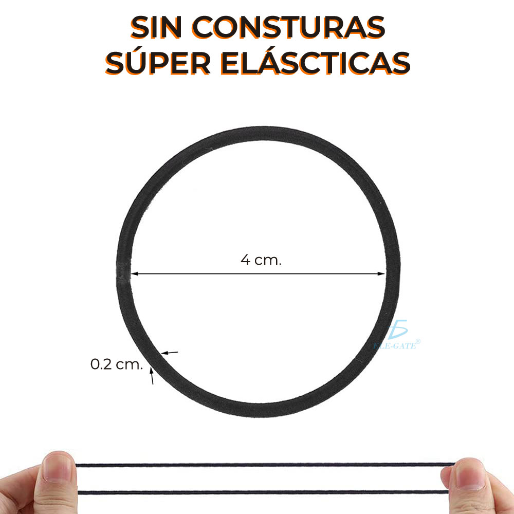Bandas Elásticas Para El Pelo Paquete De 100 Unidades 4mm