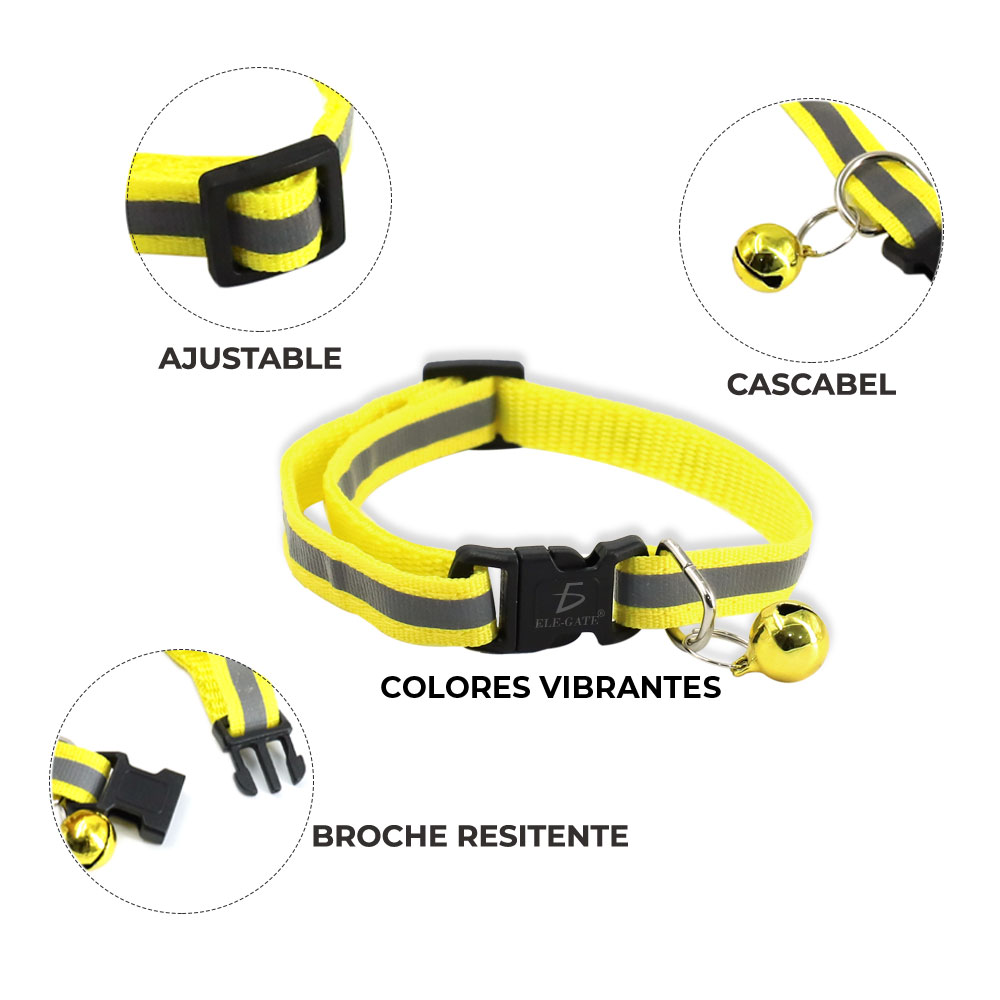 Collar Reflectante De Luz Para Perros Pequeños Y Gatos