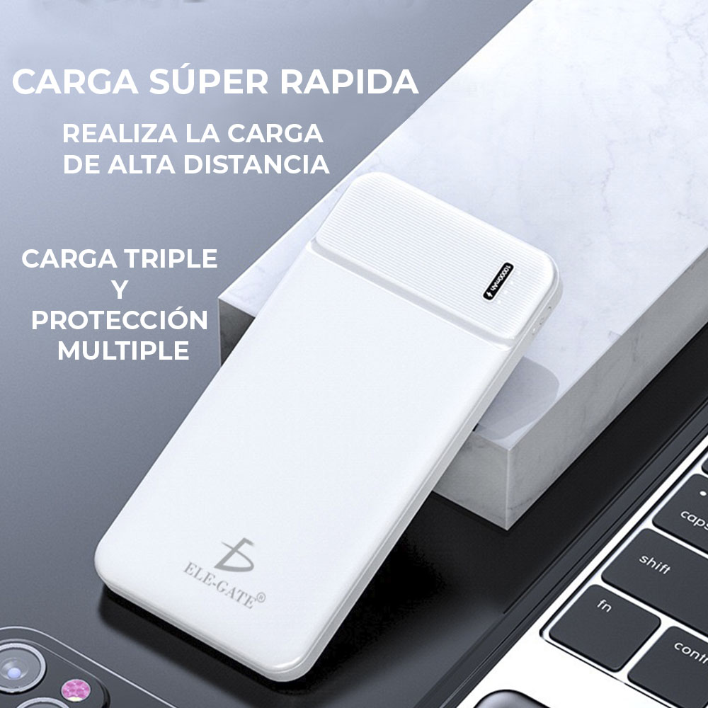 Power Bank 3 Entradas Pila Bateria Portatil 10000mah