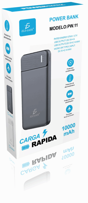 Power Bank 3 Entradas Pila Bateria Portatil 10000mah - Image 4