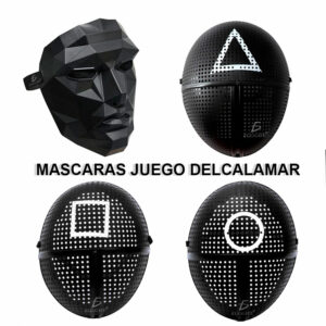 Mascara Disfraz Juego Del Calamar Circulo Triangulo Cuadrado