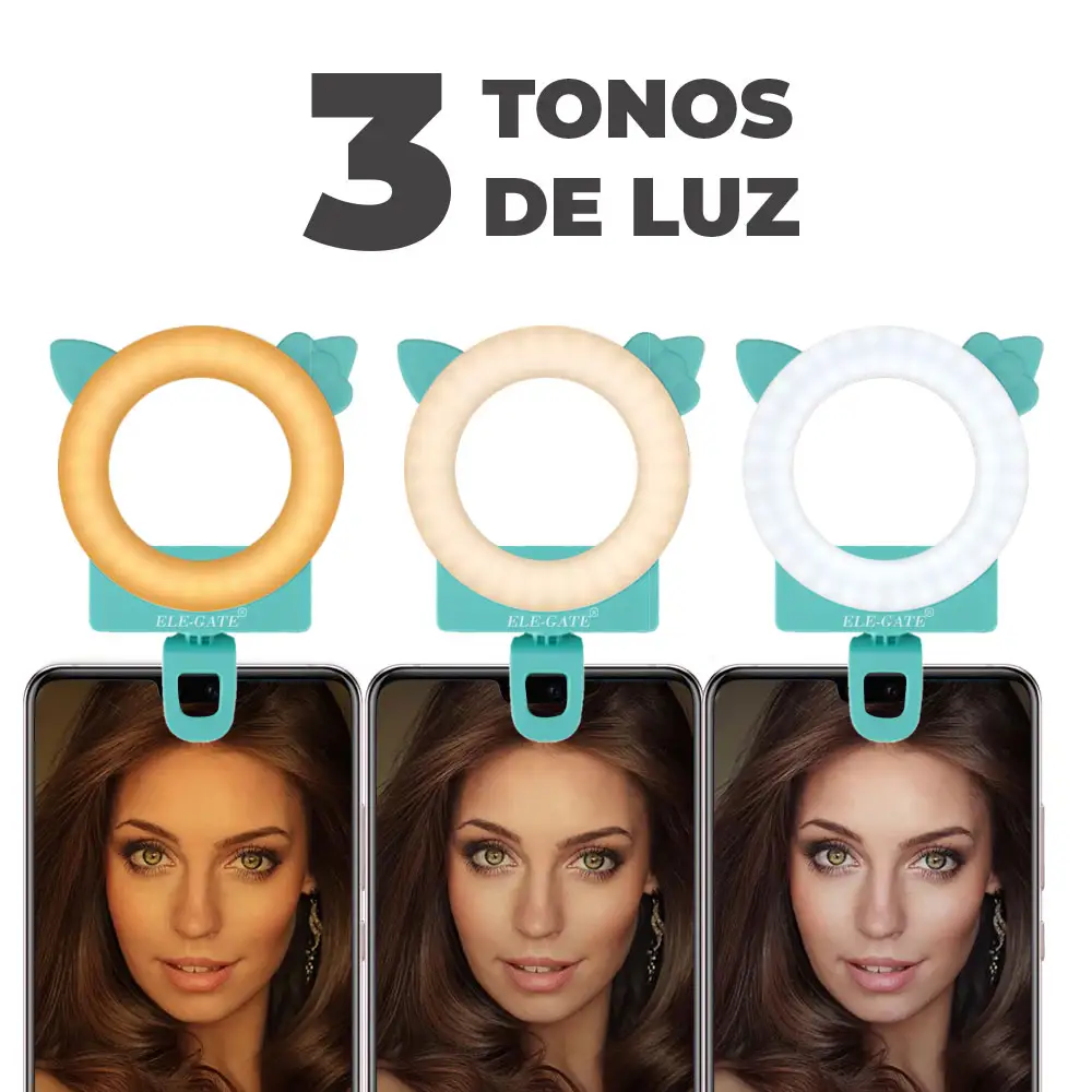 Aro de Luz Led Soporte Celular Recargable