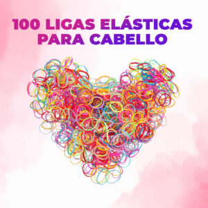100 Ligas Elasticas Cabello Niña Bebe Colores Peinados