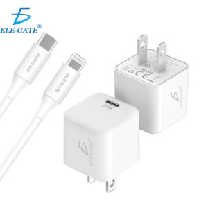 Kit de Cargador y Cable iPhone de Carga Rápida PD Tipo-C a Lightning USB 20W