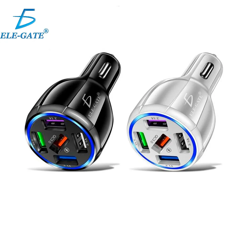 Cargador Qc3.0 Para Coche 5 Usb Carga Rápida 32W