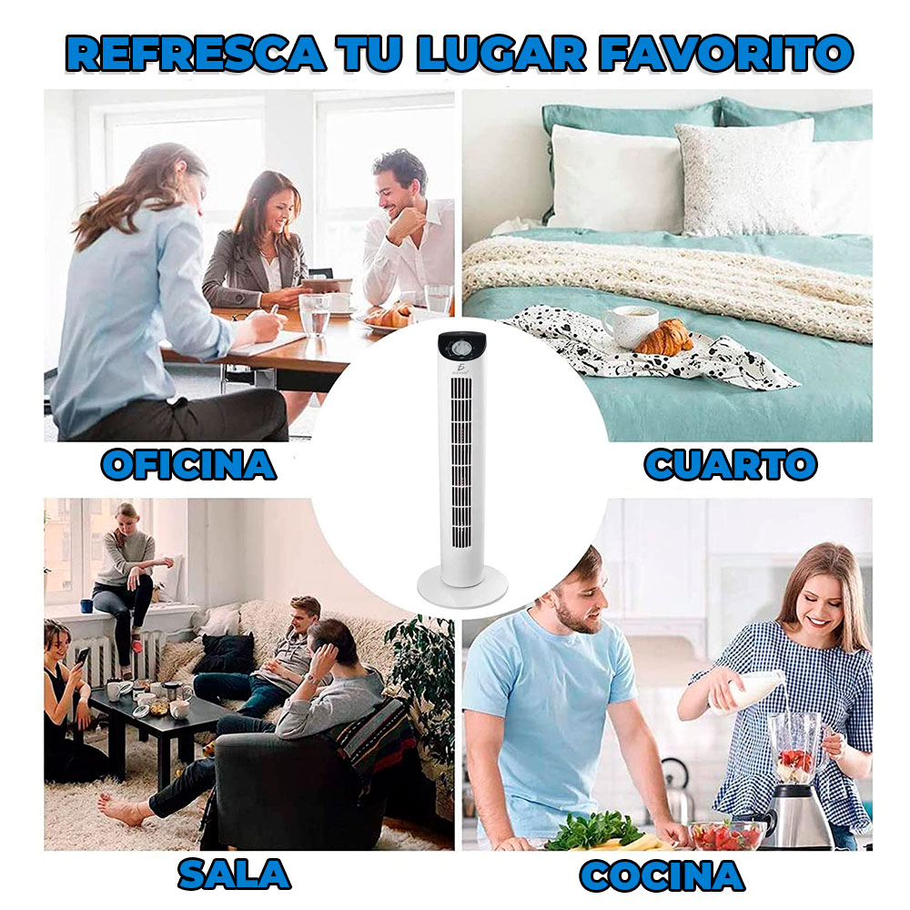 Ventilador De Torre Silencioso Tres Velocidades