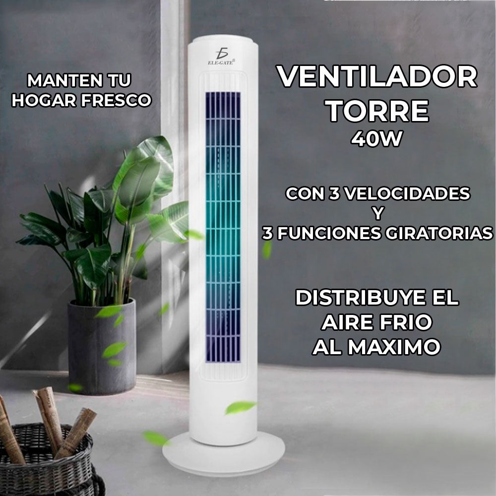 Ventilador De Torre Silencioso Tres Velocidades