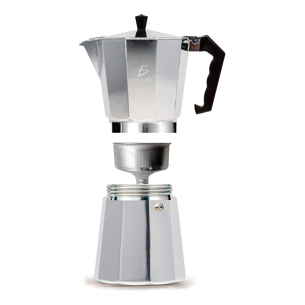 Cafetera Colombia Manual Plateada Italiana 300ml