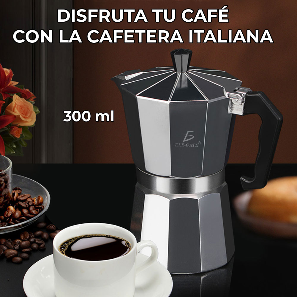 Cafetera Colombia Manual Plateada Italiana 300ml