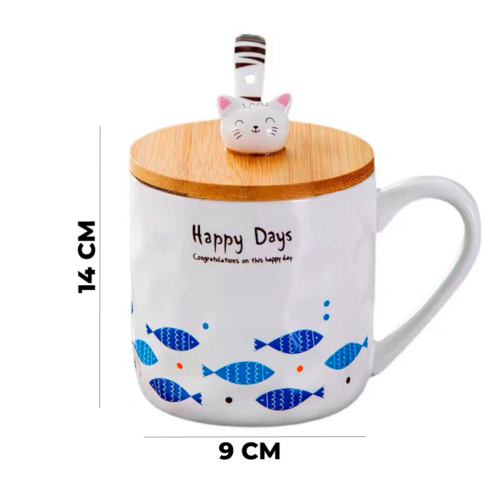 Taza De Cerámica De Gatito Resistente Duradera - Image 4