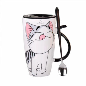 Taza de Cerámica Tierna de Gatito