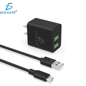 Cargador Rápido para Celular Android 2 USB 2.4A Con Cable de Tipo c