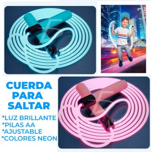 Cuerda Para Saltar Brillante Fácil De Ajustar Led Luz