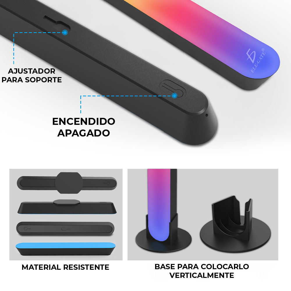 Luz Ambiental Rgb Para Escritorio Atmosférica Música Bluetooth - Image 5