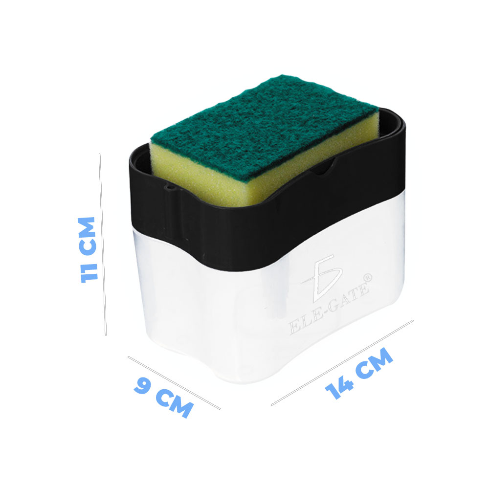 Dispensador De Jabón Con Fibra Para Cocina Líquido Gel Limpieza - Image 5