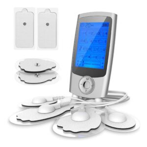 Electroestimulador Recargable Ems Tens 16 Modos 4 Pads Masajeador