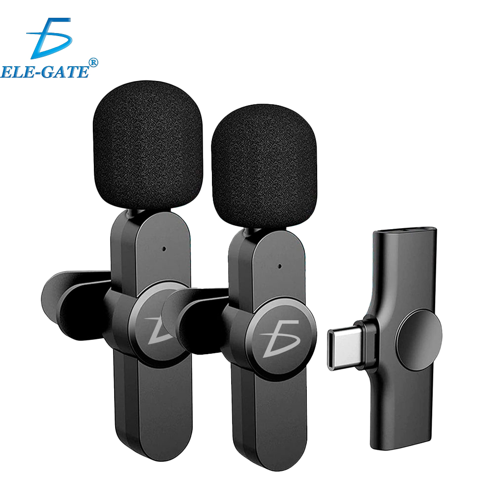 Micrófono De Solapa Inalámbrico Portátil 2 EN 1 Para Celular Andorid