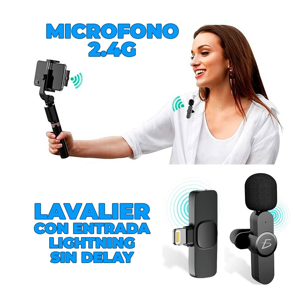 Micrófono De Solapa Inalámbrico Portátil Para iPhone iPad - Image 3