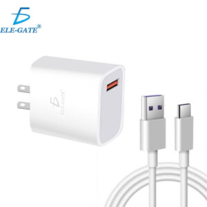 Cargador Rápido para Celular Tipo C 5V 2.1A Con Cable de Tipo c