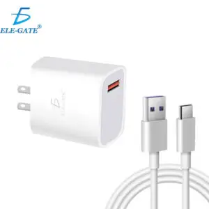 Cargador Rápido para Celular Tipo C 5V 2.1A Con Cable de Tipo c
