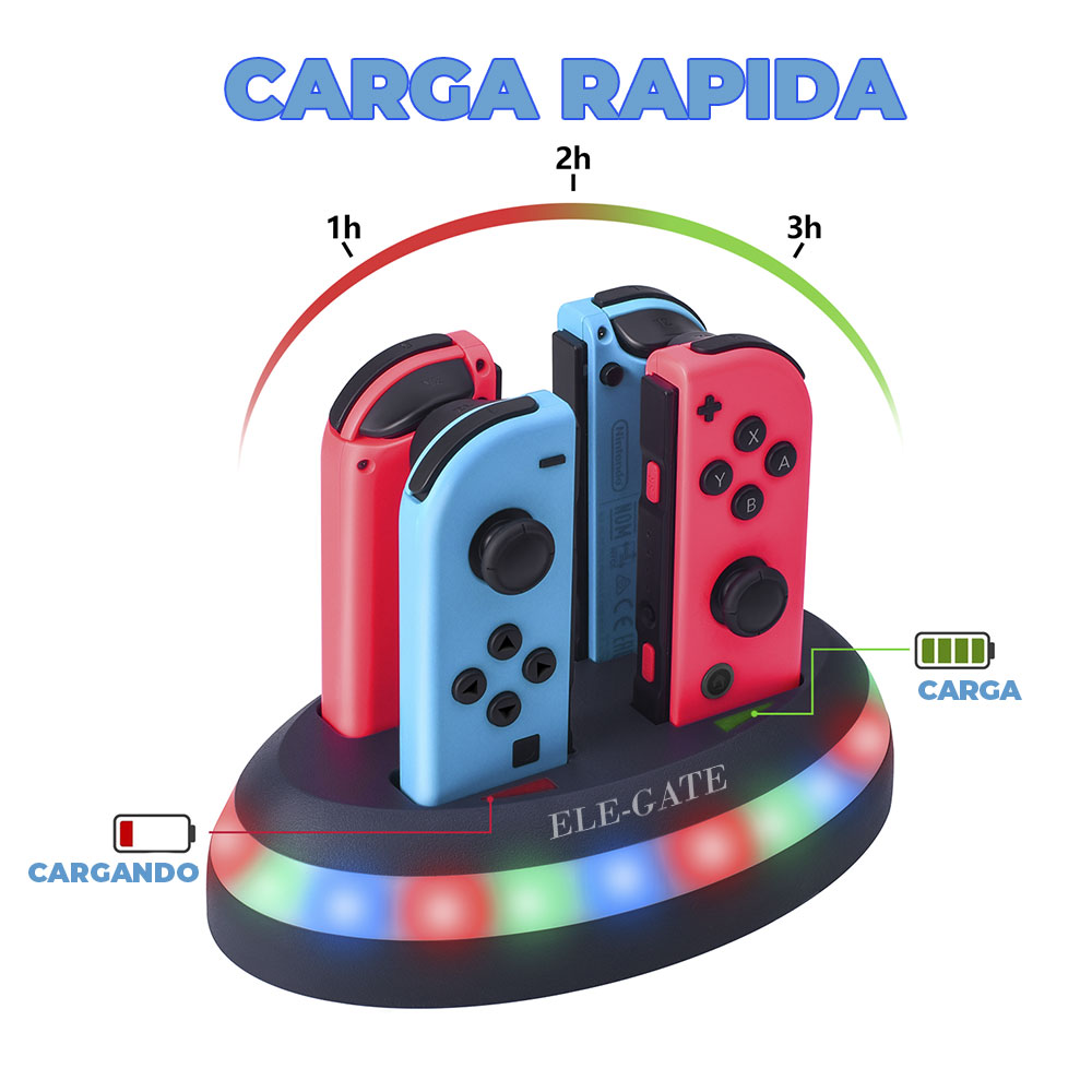 Estación De Carga Rapida Compatible Controles de Nintendo Switch Joycon - Image 3
