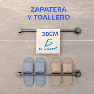 Juego De Accesorios De Baño Set De Toallero y Zapatera 30cm