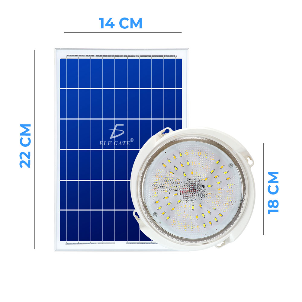 Lampara Solar Led Circular con Control Remoto Pared Exterior Calidad - Image 3
