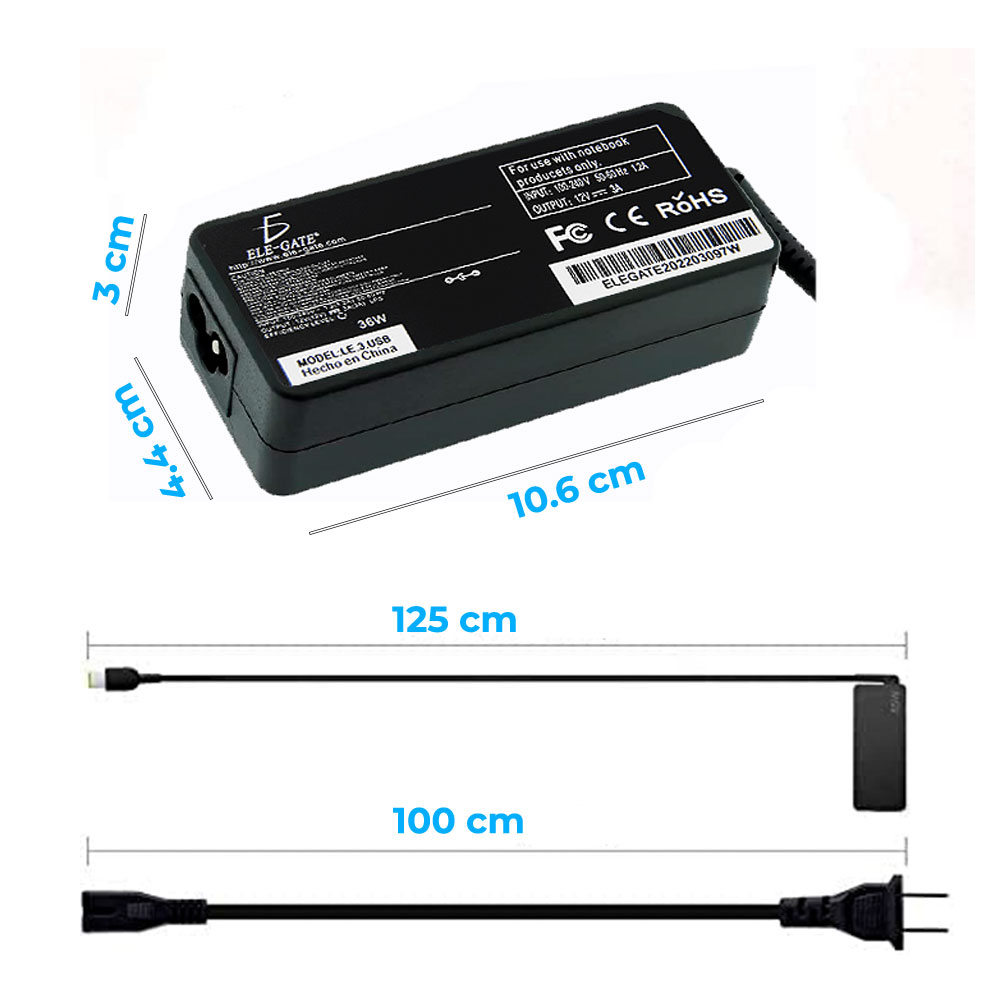 Cargador de Tableta de 12V 3A 36W para Lenovo ThinkPad 10 11 y ADLX36NDT2A - Image 5