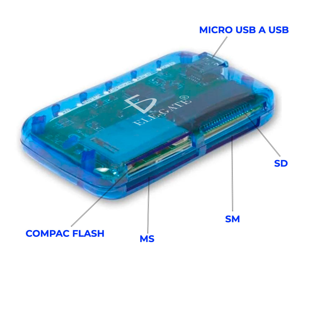 Mutilector Externo Memorias A Usb 2.0 Micro SD 4 En 1 - Image 3