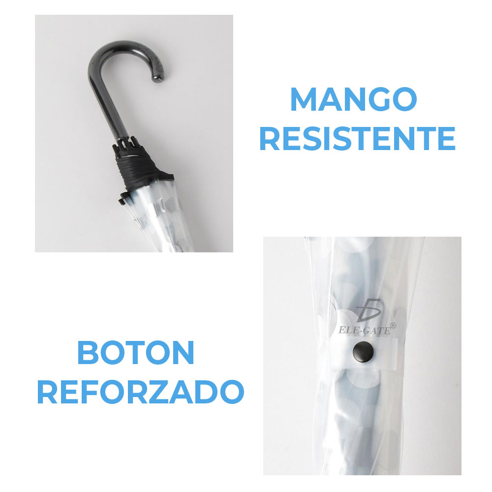 sombrilla Paraguas Transparentes Para Niños Y Niñas Colores Resistente Bonito - Image 5