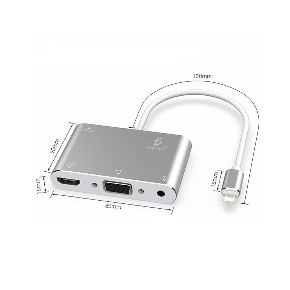 Lightning Adaptador Hub A 4k Hdmi/vga Para iPad iPhone - Image 5
