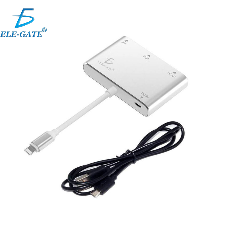 Lightning Adaptador Hub A 4k Hdmi/vga Para iPad iPhone