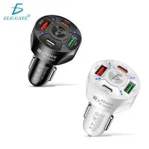 Multicargador para Automovil Coche QC3.0 PD 20W USB3.1A Tipoc 4 en 1
