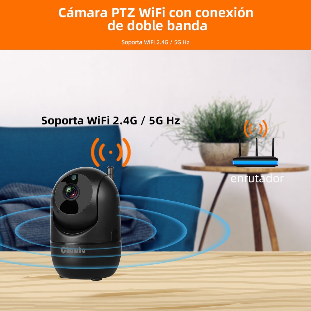 Cámara De Seguridad Ip 5g Wifi 1080p Ptz Vigilancia trabajar con Alexa - Image 5