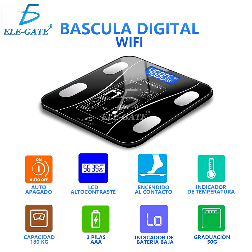 Bascula Digital Inteligente Con App Control Peso y Carga USB - Image 5