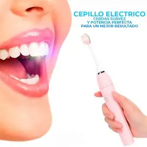 Cepillo De Dientes Eléctrico Ultrasónico Con 2 Cabezales