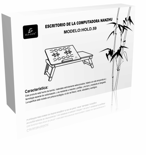 Mesa De Cama Bamboo Base Enfriadora Para Laptop 2 Ventiladores - Image 3