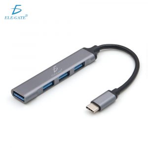 Adaptador Usb C Hub Usb 3.0 4 Puertos Tipoc Para Celular Andorid Laptop Windows Y Mac