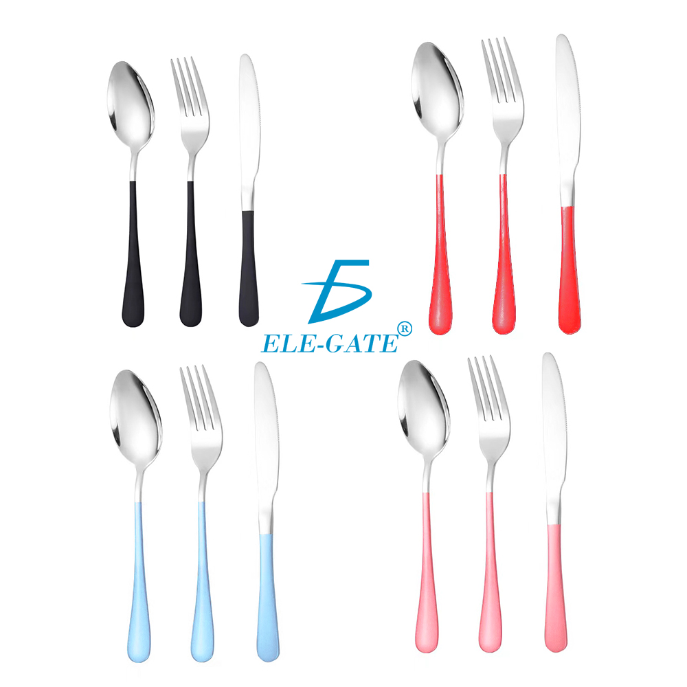 Juego De 3 Cubiertos Portátil De Acero Inoxidable