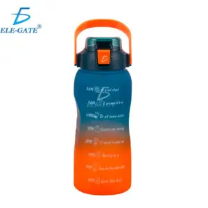 Vaso Motivador con popote deportivo colores con tapa asa 2L