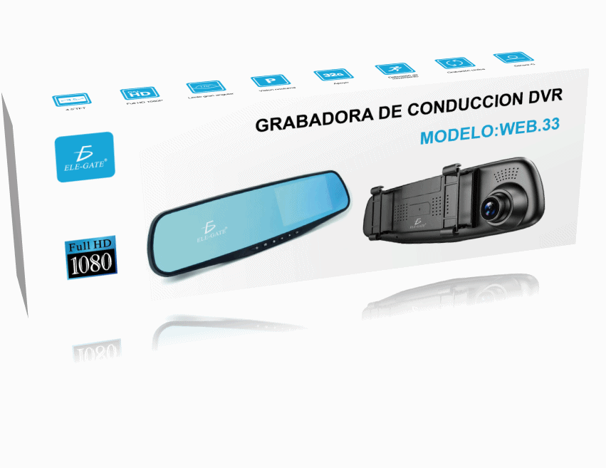 2 Cámaras Retrovisor Frente Y Trasera Graba Nocturna - Image 5