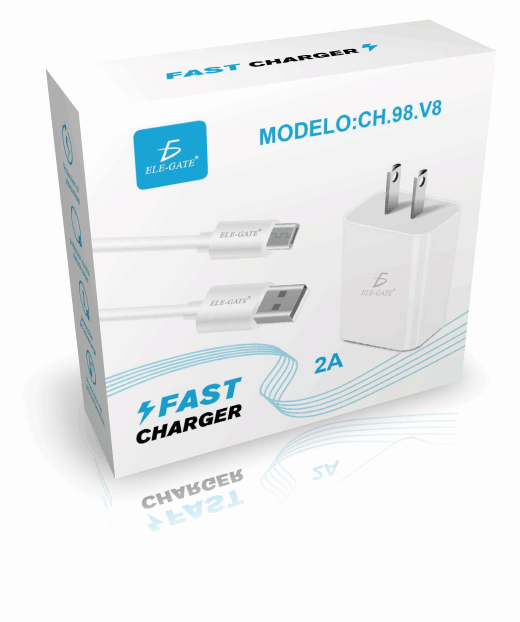 Cargador Portatil Con Cable Micro Usb V8 Xiaomi Samsung USB 5V 2A - Image 4