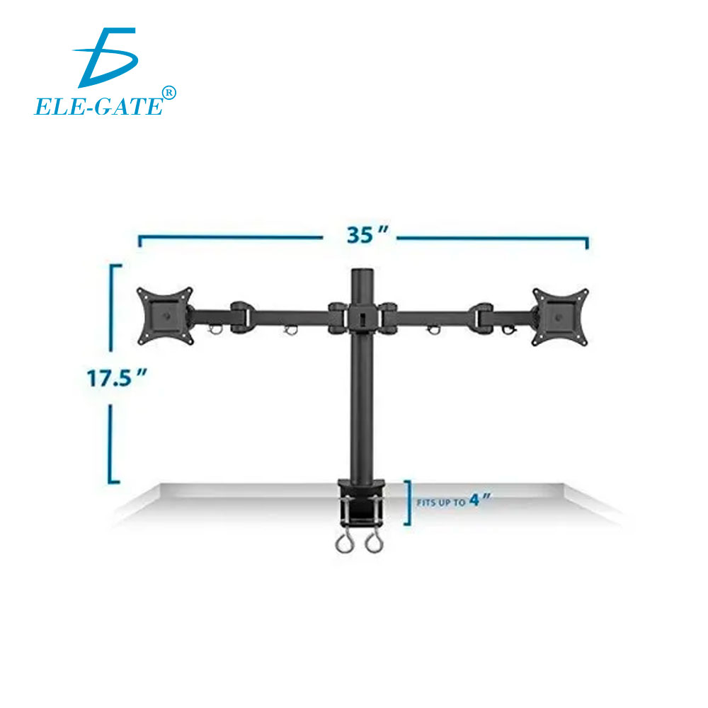 Soporte de Mesa Para Monitor TV Doble Para Montaje En Pared 13" a 27" - Image 4